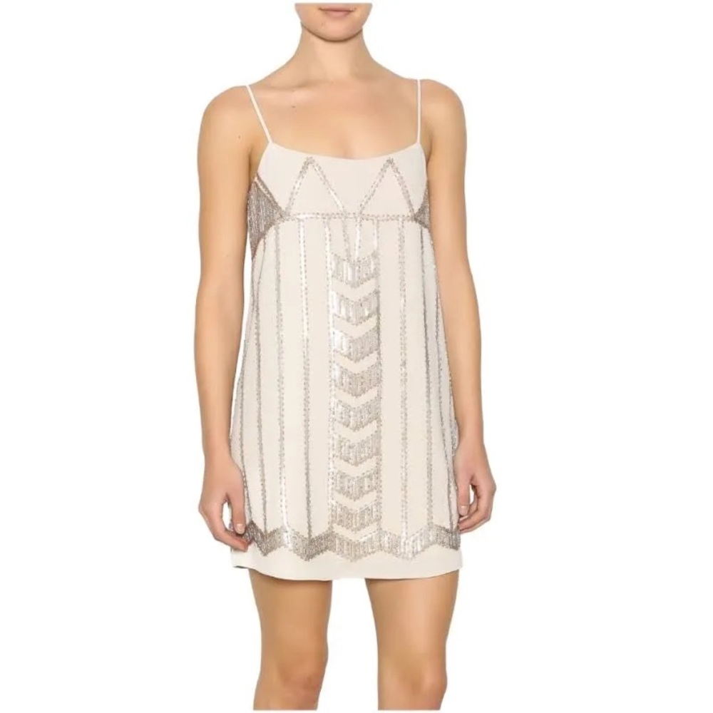 Adelyn Rae Beaded Mini Dress